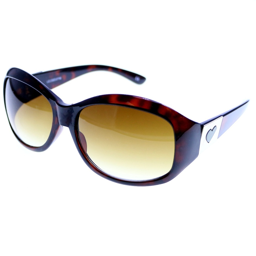 Liz Claiborne  "Harper" Heart Oversize-Sunglasses - Picture 2 of 7